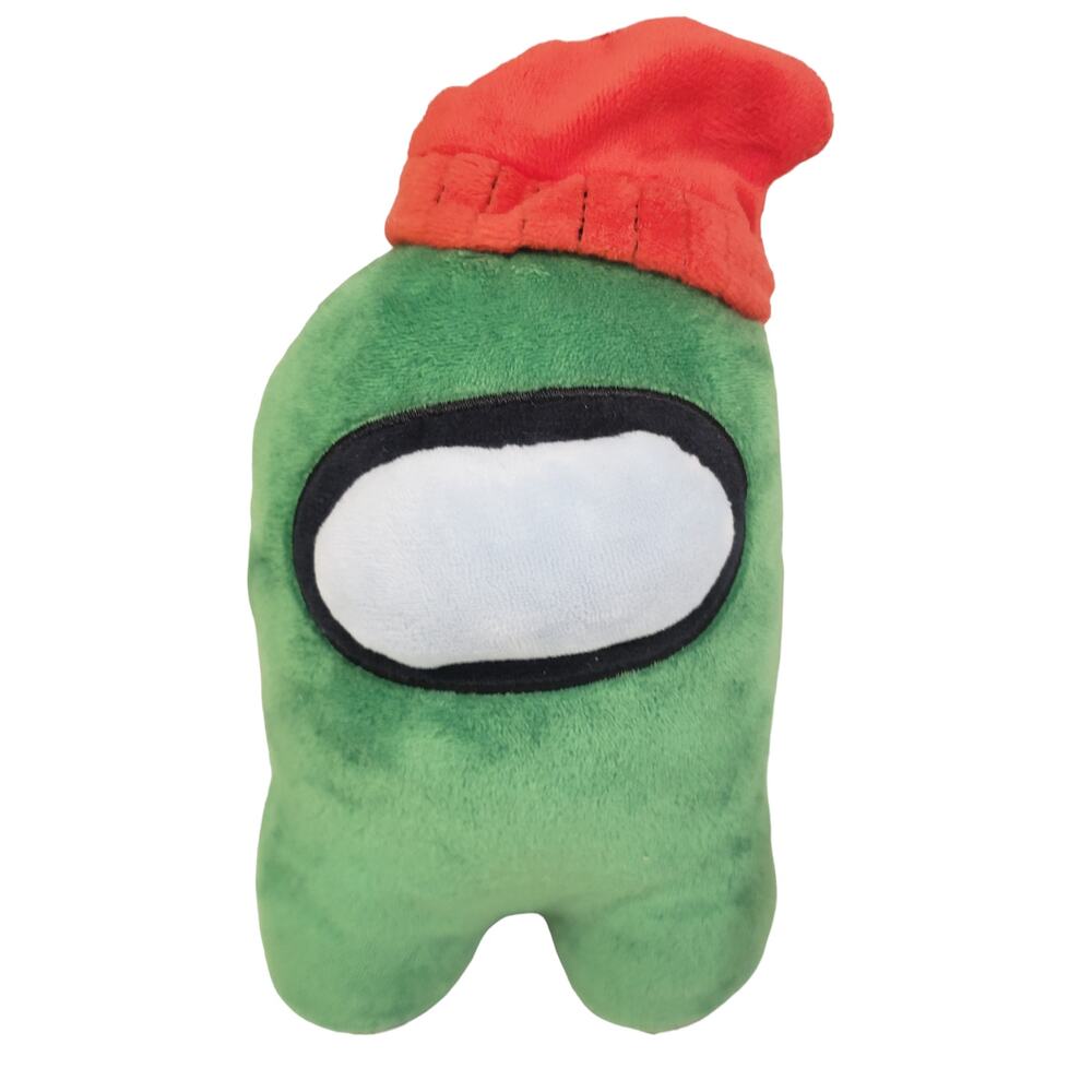 Among Us Christmas Green with Red Beanie 8.5 Inch Plush